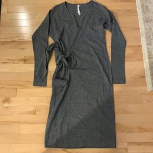 Grey aritizia wrap long sleeve dress size XS